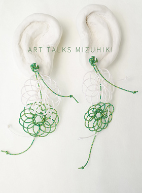 「花火」日本水引细工手工 DIY材料包  原创设计 耳饰