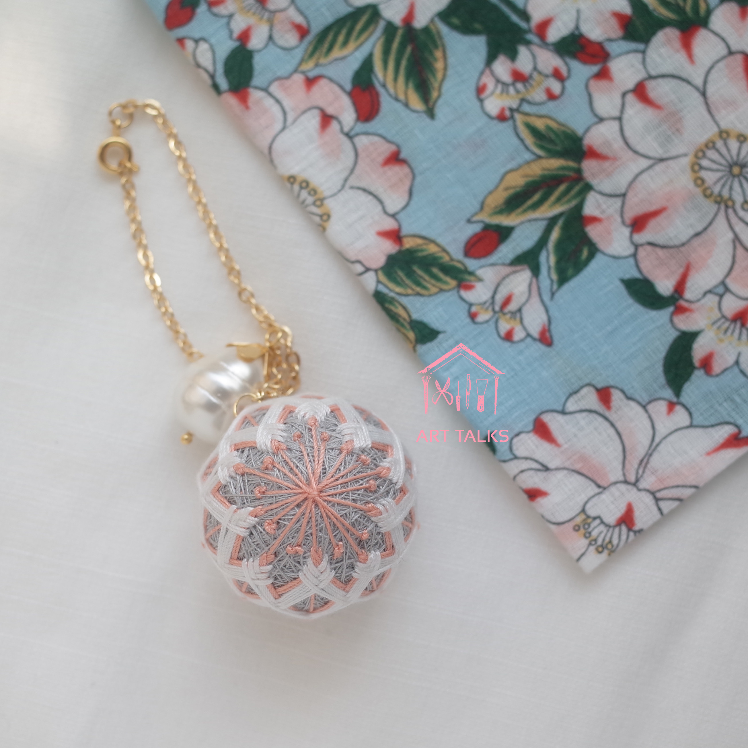 樱花手鞠球DIY刺绣材料包