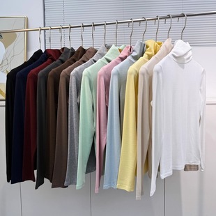 修身 yuanxi元 秋冬款 女 高弹力羊绒棉高领内搭上衣 熙堆堆领打底衫