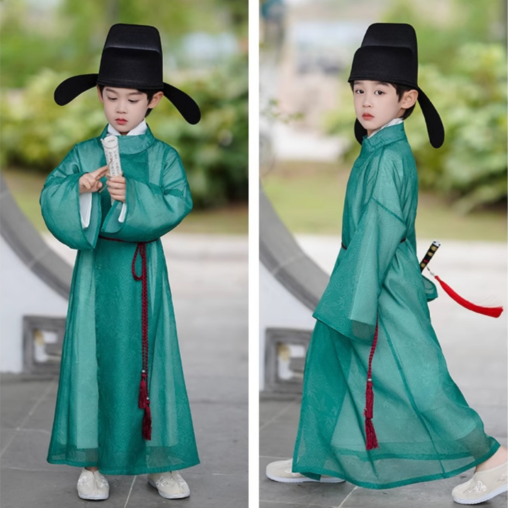 古诗词朗诵国学服古筝笛子演出服