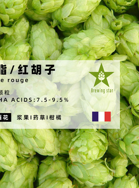 胭脂红胡子啤酒花Barbe Rouge香型酒花家酿进口颗粒酒花精酿hops
