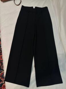 时尚 YEVA CHAO 2025新款 百搭黑色裤