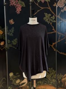 YEVACHAO不规则宽松oversize 丝麻宽松罩衫上衣