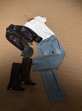 YEVACHAO“直lala的显腿长” 贼软洗水超好看 清新港风牛仔阔腿裤