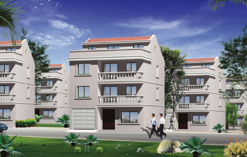 三层带阁楼和车库房屋设计图 农村三层自建房设计图