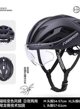 森瑞梦S79吴彦祖联名骑行头盔带风镜男女山地车公路车装备安全帽