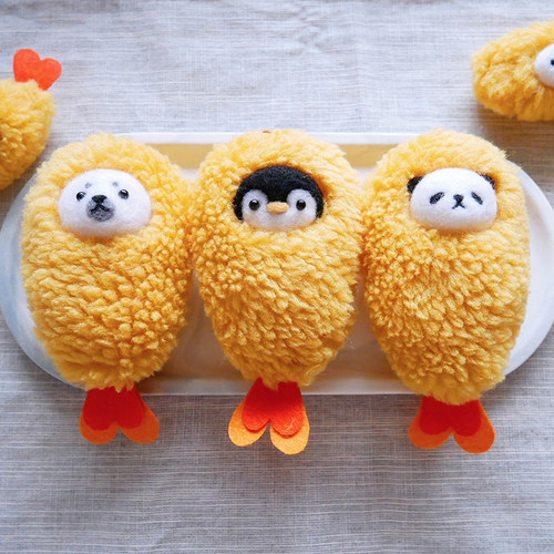 数绵羊羊毛毡戳戳乐diy企鹅玩偶