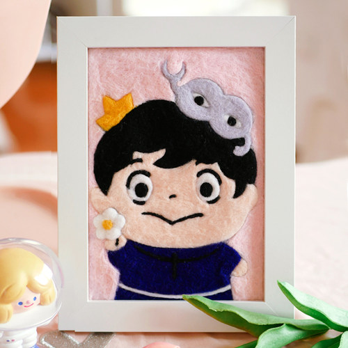 数绵羊羊毛毡画手工波吉