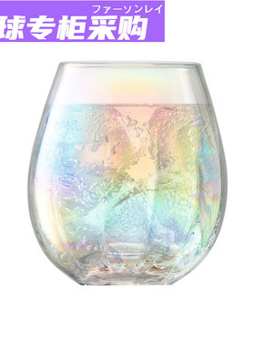 日本购英国进口LSA彩虹马贝珍珠玻璃杯手工创意家用大水杯可爱女