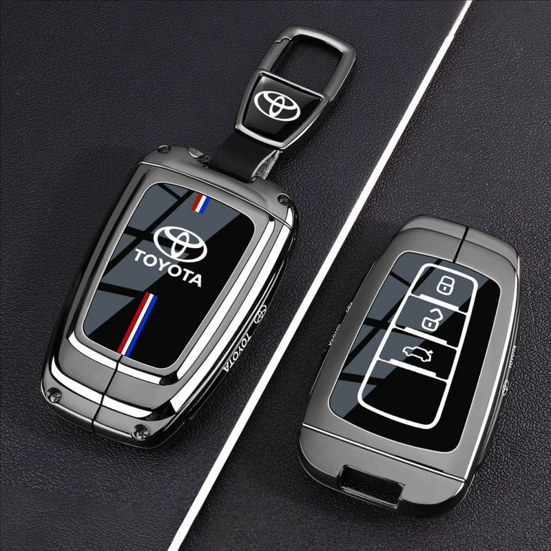 适用凯美瑞钥匙套Camry汉兰达TOYOTA普锐斯RAV4荣放车包扣壳