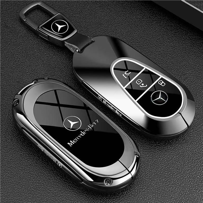 适用奔驰C260L钥匙套EQB/GLA/GLB新E级E300L/GLE450汽车包扣GLC壳