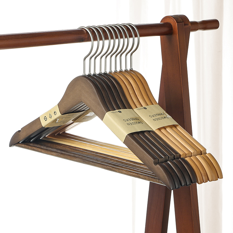 实木衣架高端收纳晾衣撑