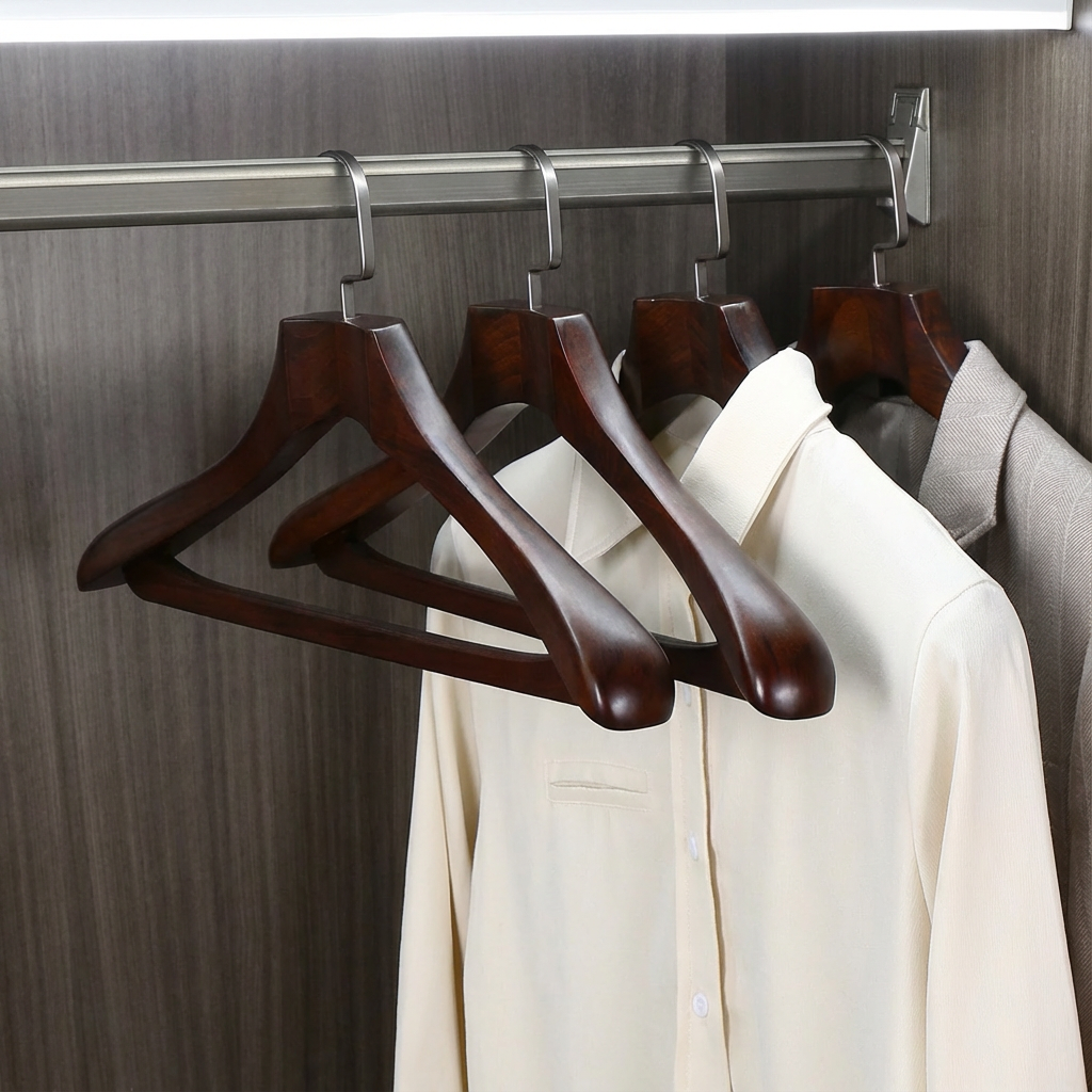高端实木衣架家用防滑加厚木质衣柜收纳衣帽间轻奢男士西服挂衣撑,收纳整理,木质衣架,淘宝优惠券,粉丝福利购,淘宝优惠卷