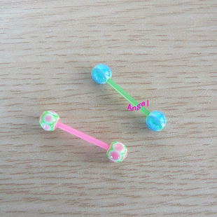 Angel穿刺饰品新款舌钉防过敏UV杆 tongue ring