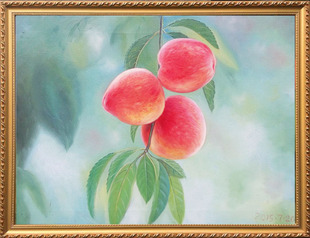 纯手绘现代简约高档油画艺术定制无框客厅餐厅欧式古典静物桃子