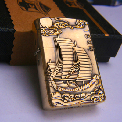 纯铜煤油打火机ZORRO/佐罗浮雕