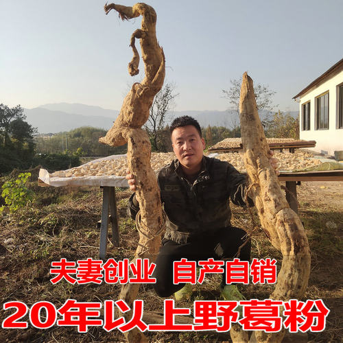 江西三清山农家自制二十年以上野生葛根粉天然纯正柴葛粉