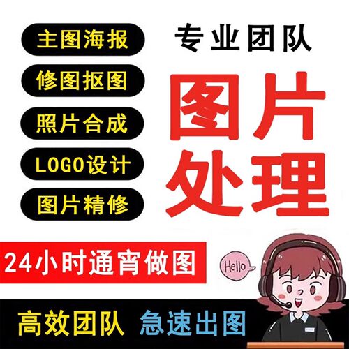 专业p图修图无痕改PDF文件修改数字批图照片去水印精修ps修图抠图