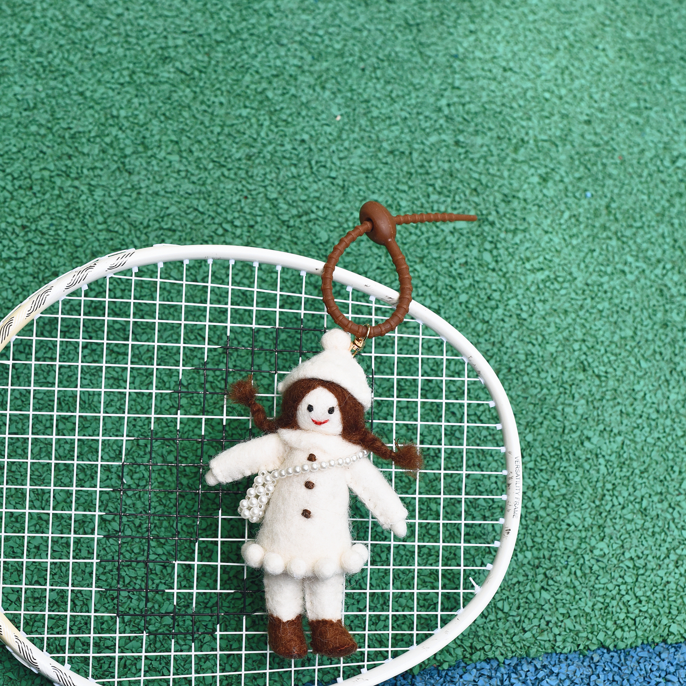 治愈系冬季女孩包挂白色挂饰