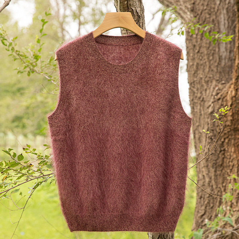 山羊绒无袖针织背心女圆领套头宽松毛衣马甲通勤保暖,女装/女士精品,羊绒衫,淘宝优惠券,粉丝福利购,淘宝优惠卷