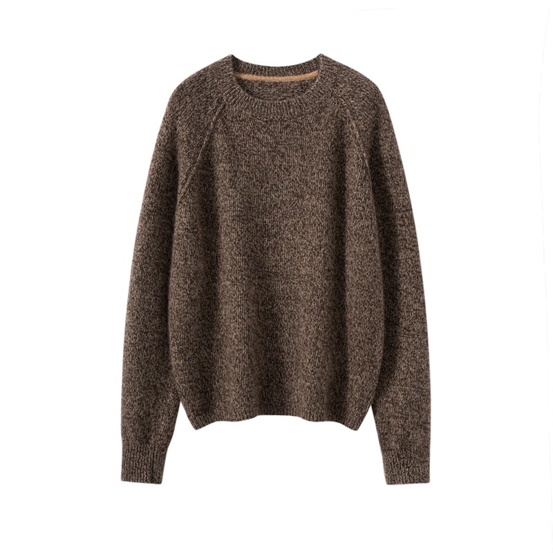 山羊绒衫女花纱圆领宽松加厚套头针织衫慵懒风通勤百搭,女装/女士精品,羊绒衫,淘宝优惠券,粉丝福利购,淘宝优惠卷