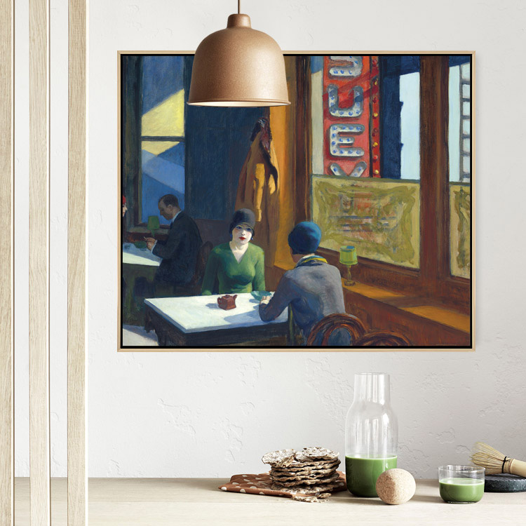 中餐厅霍普单幅人物北欧装饰画壁挂画客厅卧室书房无框画chopsuey