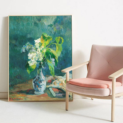 花瓶静物丁香电表箱成品装饰画