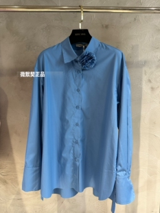 微默契正品 翻领衬衣29790 K牌KIYUGINA春夏花朵宽松长袖