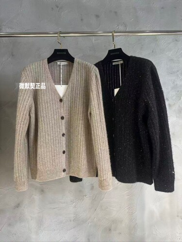 微默契正品K牌KIYUGINA亮片宽松针织开衫20975