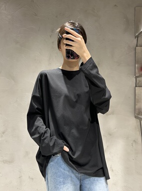 福利款KIYUGINA进口速干薄料防晒后logo长袖棉T恤 货号23795