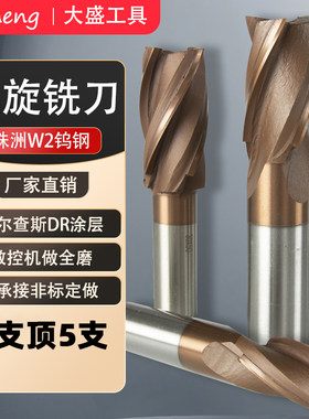 一支顶五支镶合金直柄螺旋铣刀