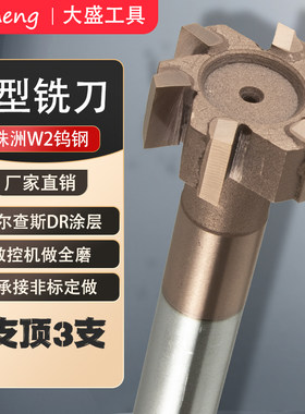 一支顶三支不涂层DR涂层T型铣刀