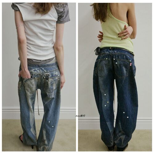 特 价韩国代购SCULPTOR 26夏Pill Denim Pants 休闲低腰牛仔裤3色
