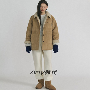 羊羔毛绒外套 Shearling麂皮 折扣Step Around韩国直邮25冬Merino