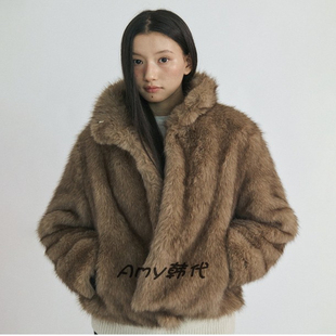 Step Mink Around韩国直邮25冬 Faux 环保皮草外套 Soft 折扣