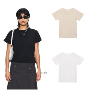 限时折! 韩国代购Matin Kim LAYERED DETAIL TOP分层细节短袖T恤