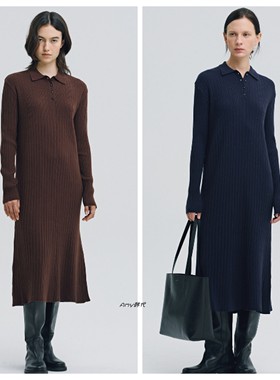 Amy韩国直邮sienne 25冬Sojeanne Wool Knit羊毛混纺针织连衣裙