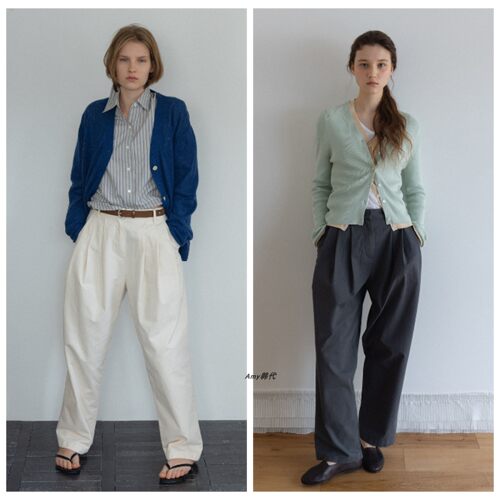 折扣 SIENNE韩国代购26春款 Maho Tuck Pants 宽松舒适皱褶休闲裤