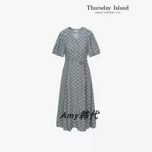 特价韩国代购[Thursday Island]几何图案修身连衣裙(T244MOP256W)