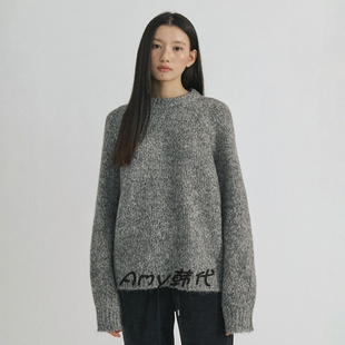 Gauge Raglan 圆领 特 针织衫 Around韩国直邮Low 宽松百搭 Step