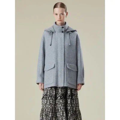 限时折 韩国代购[Thursday Island] 帽子可卸毛呢外套T238MCT243W