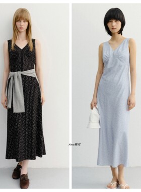 韩国正品代购26夏款DUNST SLEEVELESS PATTERNED无袖碎花连衣裙
