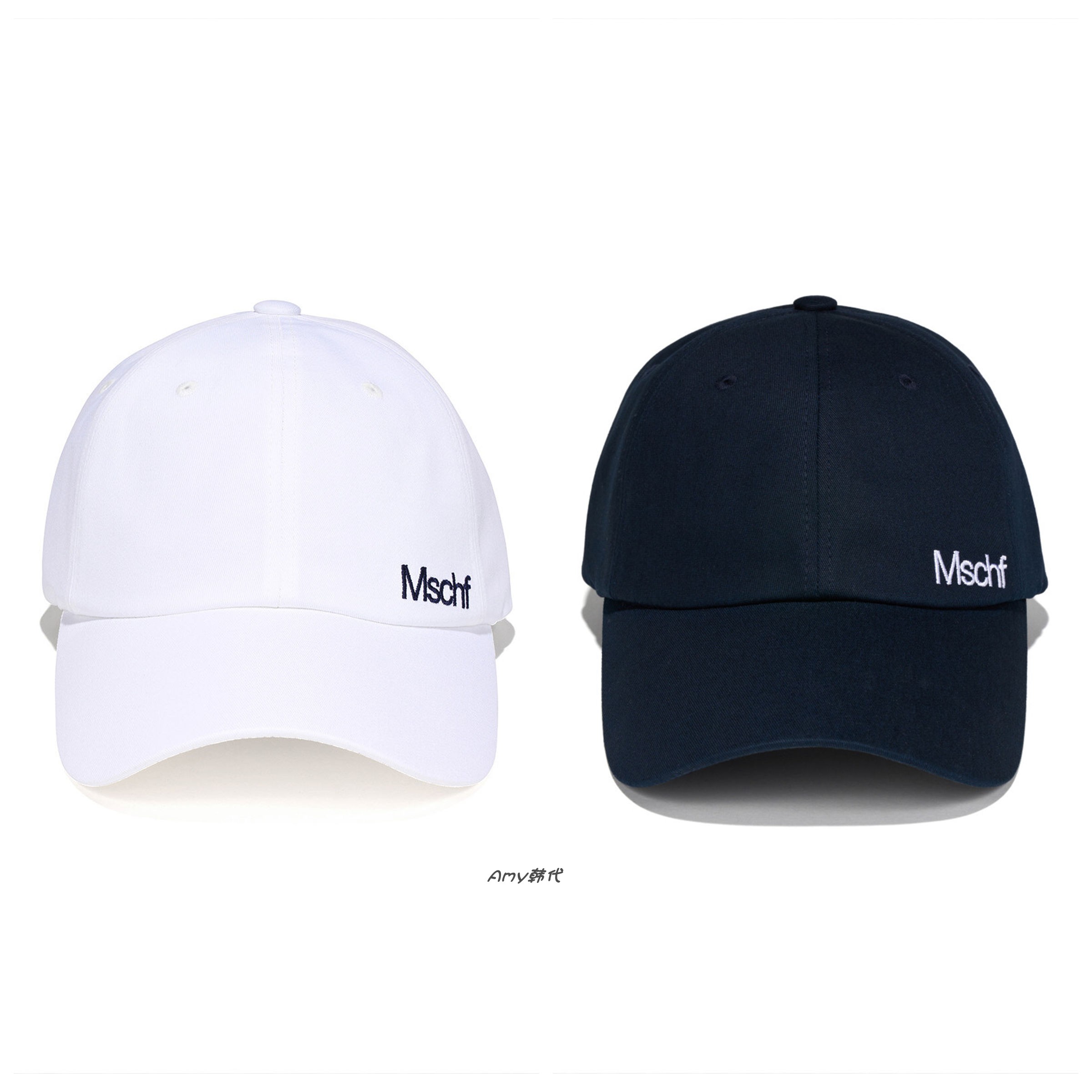 25秋冬Amy韩国代购 mschf 基础款棉质棒球帽 LOGO鸭舌帽2色