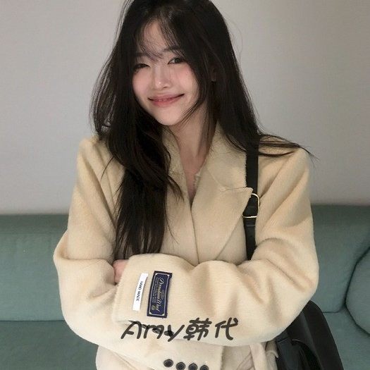 Amy韩国代购chat de lama FINE WOOL HANDEMADE COAT羊驼羊毛大衣