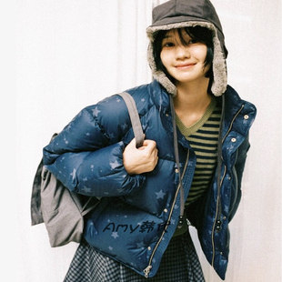 Amy韩国直邮25冬aeae STAR PUFFER DOWN JACKET星形鸭绒羽绒服2色