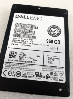 保一年 R750 R740 R650 960G SAS 0R1ND2 读取密集型 MZ-ILT960A
