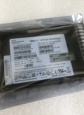 HPE惠普1.92TB SATA 6GB 2.5 P05322 P04566-B21 SSD固态硬盘 G10
