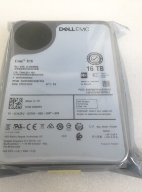 Dell/戴尔 ST16000NM010G CNXPV 16T SAS 12G 原装硬盘质保一年