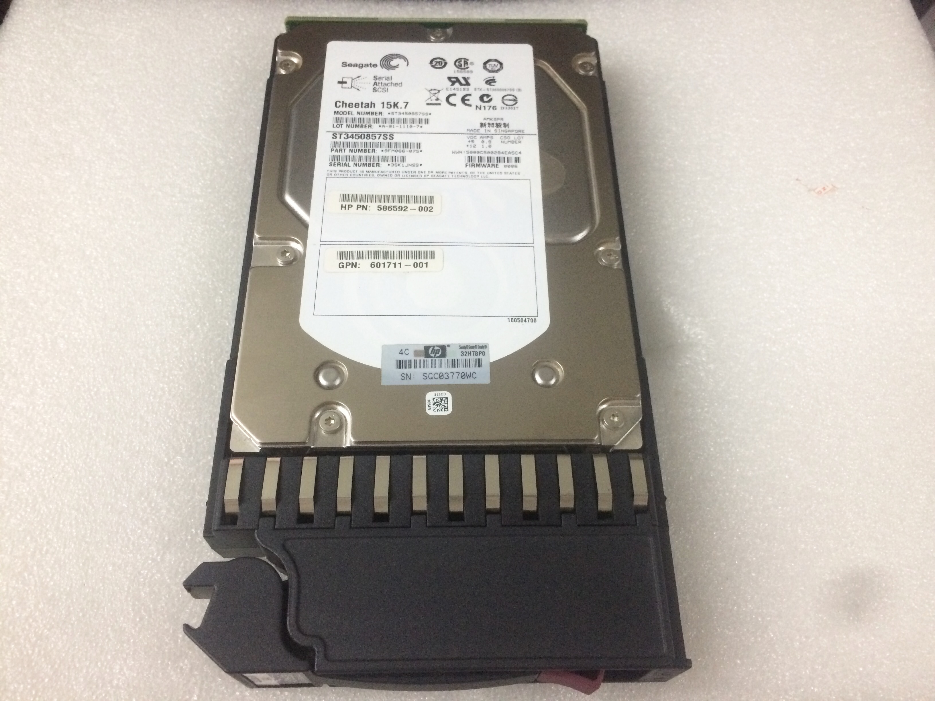 601776-001 450GB SAS AP859A  MSA2000 P2000 450G 15K 6GB 原装