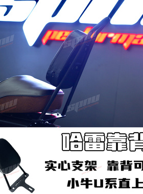 2022新款小牛电动车UQI+/U2/UB直上靠背哈雷复古载人后座靠垫改装